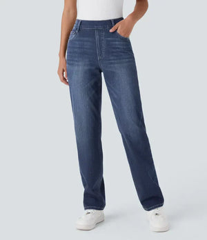 Painting blue denim